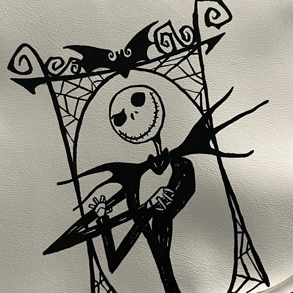 HAND PAINTED One of a Kind Ghost Crossbody Bag Purse!! - Picture 7 of 9